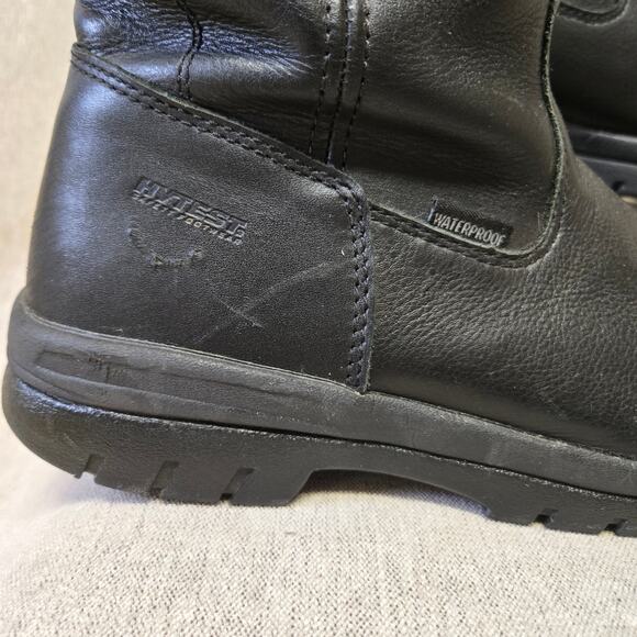 Hytest Mens Wellington Leather Work Boots Size 10 Slip Resistant Steel Toe - Picture 4 of 16